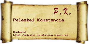 Peleskei Konstancia névjegykártya